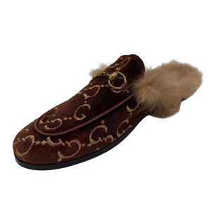 Gr. 40 Gucci Princetown Samt GG Hausschuhe Lammfell, Pantoletten NUR RECHTER SCHUH NEU - Bild 1 von 7