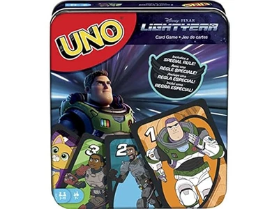 MATTEL~UNO Disney Pixar Buzz Lightyear Card Game Metal Storage Tin Brand New - Image 1 of 4