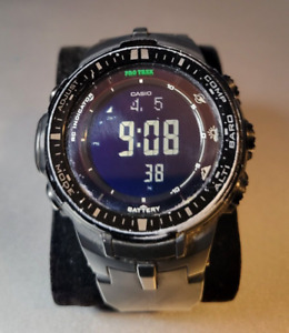Casio PRW-3000-1ACR Protrek Black Watch Men's Solar Sensor Wristwatch Pro Trek