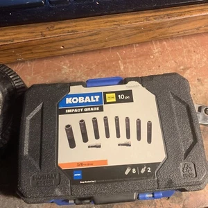 kobalt 10 pc 3/8 drive impact grade deep socket set 0864581 metric - Picture 1 of 13
