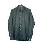 Ted Baker Dress Shirt Mens 3 US Medium Tresgud Button Front Black Flip Cuffs