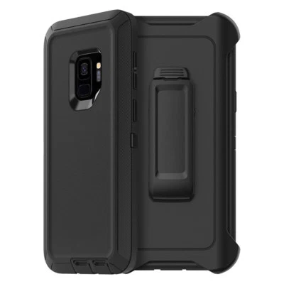 Funda protectora de 3 capas a prueba de golpes con clip para cinturón para Samsung Galaxy S9 Plus Foto 1 de 4
