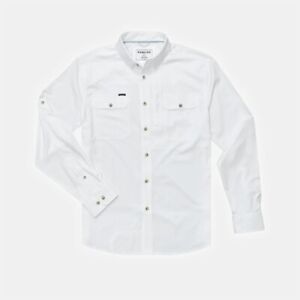 Poncho Button Down Shirt Men's XL Regular Fit In White MSRP $90