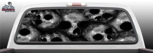 Skulls Grayscale Grunge Car Perf Perforated Rear Window Decal Graphic Truck SUV - Zdjęcie 1 z 6