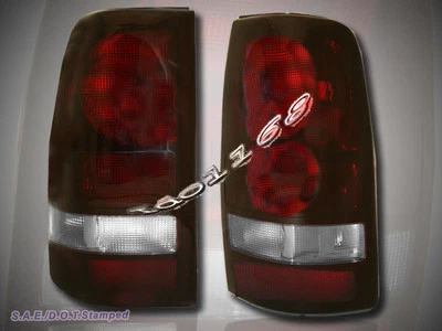 1999-2002 CHEVY SILVERADO 99-03 GMC SIERRA 1500/2500 DARK RED TAIL LIGHTS 01 - Image 1 of 2