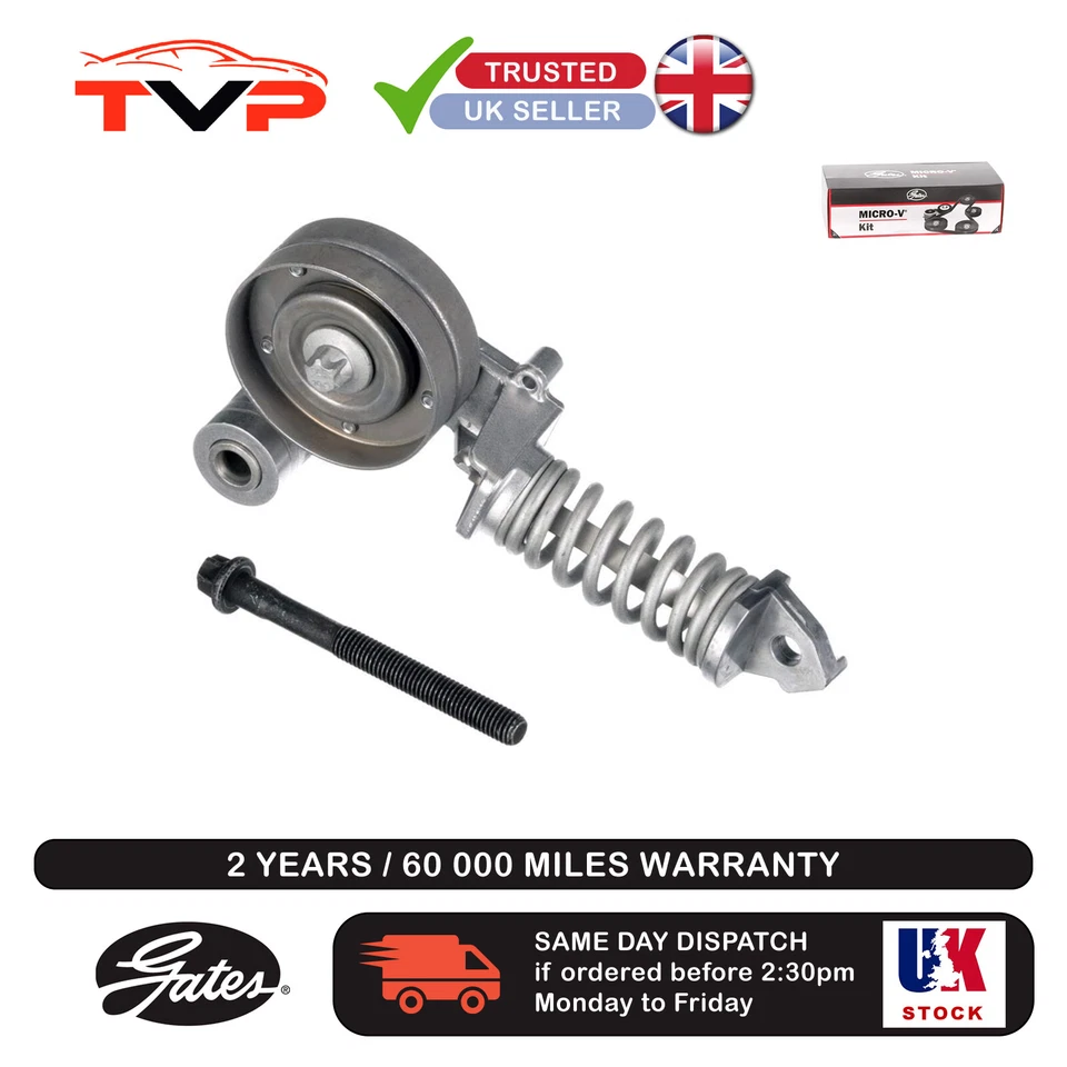 Gates Belt Tensioner V-Ribbed Belt For Chevrolet Aveo 2011-2023 1.2 1.4 1.6 - Image 1 of 1