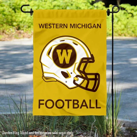 WMU Broncos Football Helmet Garden Yard Banner Cover