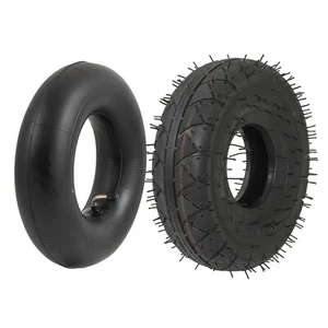 4.10/3.50-4 410/350-4 4.10-4 3.50-4 Tire & Tube For ATV Scooter Go Kart Mower - Picture 1 of 6