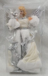 11.9inch Christmas Angel Tree Topper with Gold Feather Wings - Picture 1 of 5