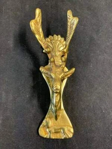 Antique Decorative Brass Stag Door Knocker Home Deco Metal Beassware - Picture 1 of 4
