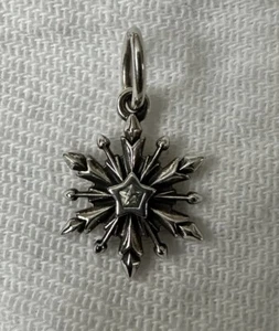 Authentic Pandora Charm Disney Frozen Snowflake Pendant Sterling Silver 791564CZ - Picture 1 of 2