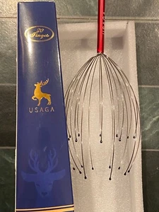 USAGA 20 Fingers Head Massager/Scalp Massager Red Handle *NEW* bbb1 - Picture 1 of 4