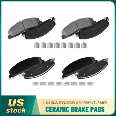 Pastillas de freno delanteras y traseras de cerámica con hardware Ram 2500 3500 2009-2016 2017 2018 Foto 1 de 4