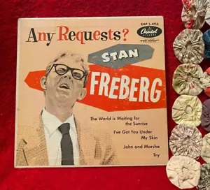 Vtg 45 Record Case Cover Art of Stan Freberg Any Requests - Picture 1 of 2