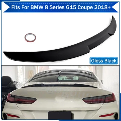 For 2018+ BMW G15 M8 F92 Coupe 840i 850i Rear Trunk Spoiler M4 Style Gloss Black - Imagem 1 de 4