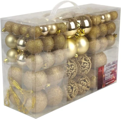 Regali Di Natale Set Di 100 Palline Di Natale, Decorazione, Infrangibile  - Immagine 1 di 4