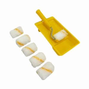 8Pcs with Paint Tray Foam Paint Roller 2 Inch Sponge Small Roller Cupboards - Picture 1 of 6