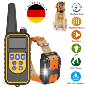 LCD Hund Ausbildung Stromschlag Erziehungshalsband Hunde Vibration Ton e-Shock - Bild 1 von 14