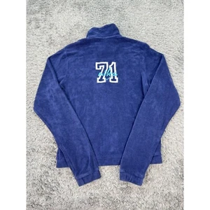 Vtg Nike Track Jacket Womans Small Center Swoosh Terry Cloth Full Zip 90s Y2K - Picture 1 of 11