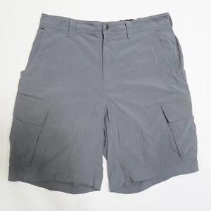 Pantalones cortos de carga REI para hombre L gris bolsillos de nailon con cremallera cintura cómoda senderismo al aire libre - Imagen 1 de 12