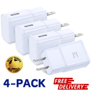 4Pack Lot Adaptive Fast USB Wall Charger Block Power Adapter For Samsung Android - Picture 1 of 11