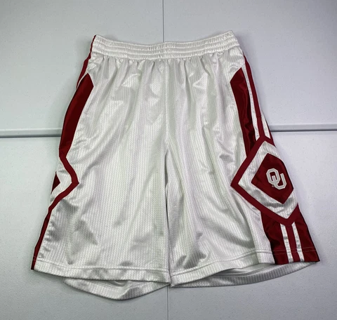 Nike White Red OU Oklahoma Sooners Basketball Shorts Men’s Size Small Cover