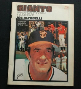 Original 1979 SF Giants vs Atlanta Braves Baseball Program w/ Altobelli - EX - Picture 1 of 4