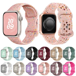 For Apple Watch Series 10 9 8 7 6 5 4 SE Ultra 2 49mm Silicone Sport band Strap - Picture 1 of 27