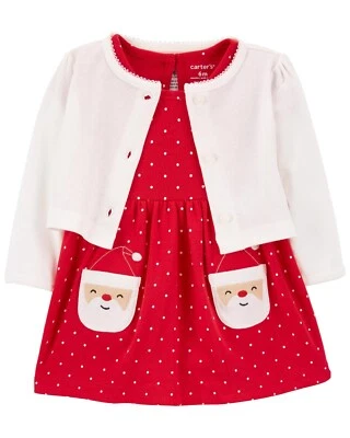 Bebé Niñas 3 Meses Just One You Vestido de Navidad y Cárdigan Suéter Conjunto Nuevo sin Etiquetas Foto 1 de 4