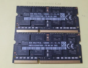 SK hynix 16GB (2X8GB) 2Rx8 PC3L-12800S DDR3L-1600Mhz SODIMM Laptop Memory Ram - Picture 1 of 2
