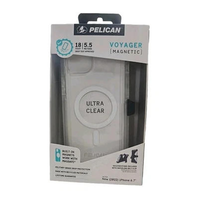 Capa transparente Pelican Voyager com coldre de telefone para iPhone 14 Plus 6.7 2022 - Imagem 1 de 3