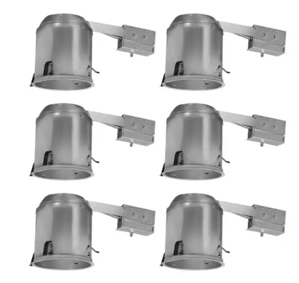 Halo Recessed H7RICAT-6PK Housing IC Air-Tite Remodel Housing 120V Line Voltage