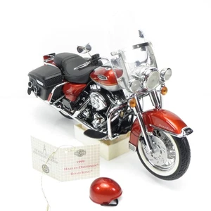Moto Harley-Davidson Road King Franklin 1999 come nuova 1:10 pressofusa con casco - Foto 1 di 16