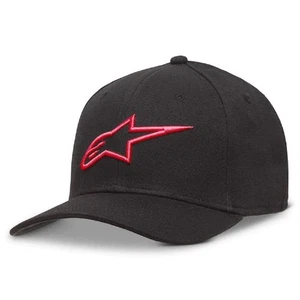Alpinestars Ageless Curve Mens Flexfit Cap Black Red - Picture 1 of 2