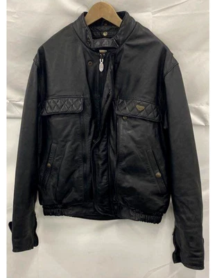 Vintage First Gear Hein Gericke Leather Motorcycle Jacket Men's 48 L / XL Black - Image 1 of 4