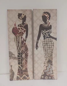 Paar Leinwandbilder - Frauenfiguren - gebraucht - in gutem Zustand E4 P74 - Bild 1 von 14