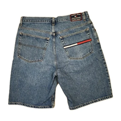 Pantalones Cortos De Colección Tommy Hilfiger Denim Jean Talla 36 Tommy Jeans Sueltos Hip-Hop Patín Foto 1 de 4