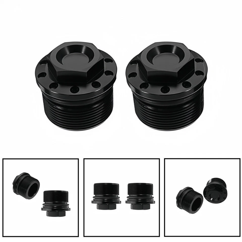 Parafuso de tampa de tubo de garfo 39 mm preto para Harley 1987-2016 adequado para Sportster 1200 883 - Imagem 1 de 4