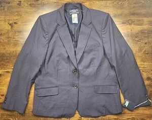 American Airlines Lands End Blazer Womens 18P Navy Blue Lined Inner Pockets - Picture 1 of 11