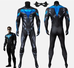 Titans Nightwing Body Cosplay Overall 3D Druck Halloween Outfit Kostüm - Bild 1 von 14