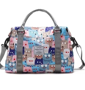 Reisetasche Weekender Übernachtungstasche Sporttasche mit Nasstasche Katzen - Bild 1 von 7