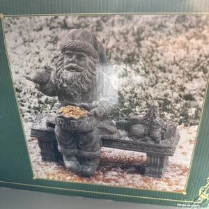 Vintage Weihnachtsmann Vogelfutterhaus Outdoor Weihnachtsdeko Kirkland COSTCO Bank - Bild 1 von 12