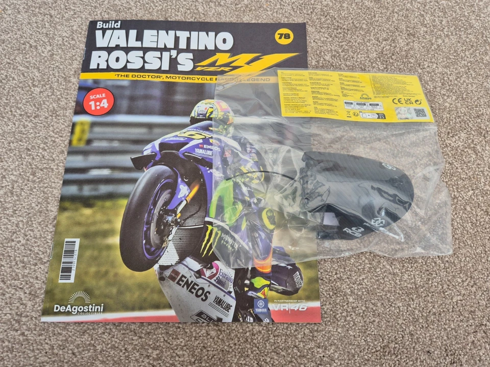 1/4 DEAGOSTINI Costruire Il Yamaha YZR-M1 Valentino Rossi Moto Parte Numero #78 - Immagine 1 di 3