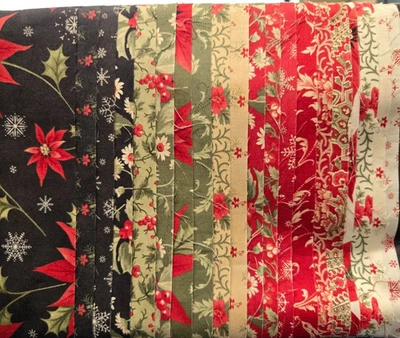 20 FQ Bundle Poinsettia Plaza by Three Sisters for Moda - Christmas (OOP 2022) - Image 1 of 4
