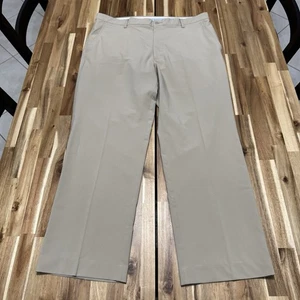 Pantalones Foojoy Para Hombre 38x30 Caqui Plisados Rendimiento Golf Elastizados Chino Tech FJ - Imagen 1 de 9