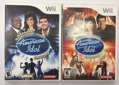 American Idol Karaoke Revolution Encore 1 and 2 Wii  Complete w/ Manuals - Image 1 of 3