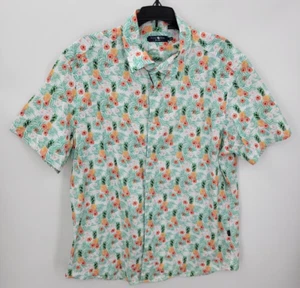 Stone Rose Shirt Mens XXL 2XL Hawaiian Short Sleeve Button Up Resort Camp - Picture 1 of 8