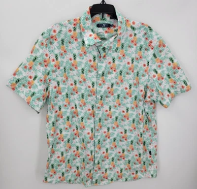 Stone Rose Shirt Mens XXL 2XL Hawaiian Short Sleeve Button Up Resort Camp - Image 1 of 4