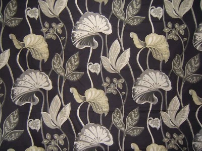 Waverly, Tango Acuático, Serigrafía Floral, Por Mano, Color Negro Multi Foto 1 de 2