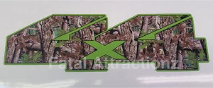 Lime Camo 4x4 S4 Vinyl Sticker Decal Four Wheel Drive Truck - Picture 1 of 2
